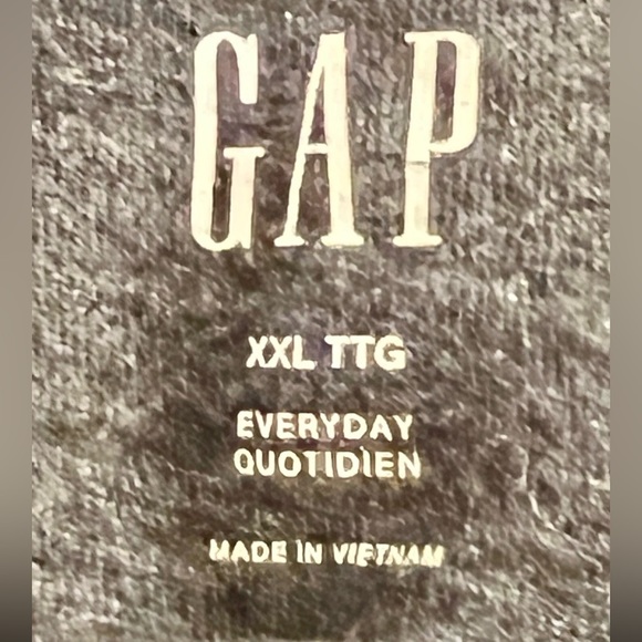 GAP T-Shirt V-Neck Gray Sz XXL - Picture 5 of 6